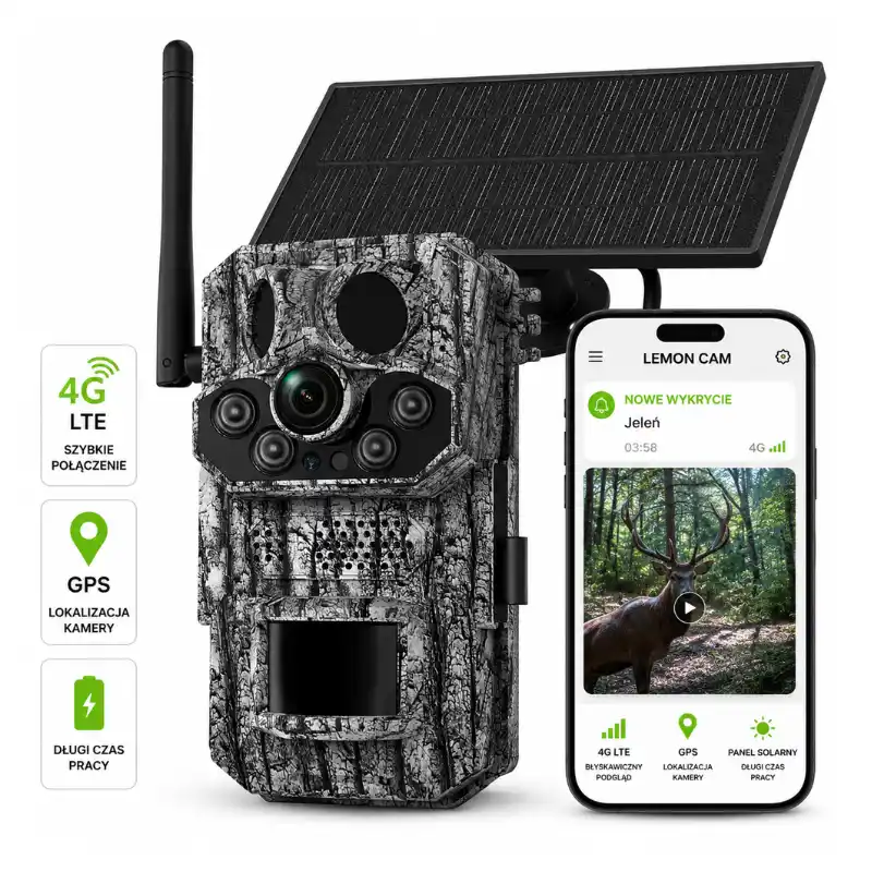 Fotopułapka 4G LTE LEMON FOX z panelem solarnym